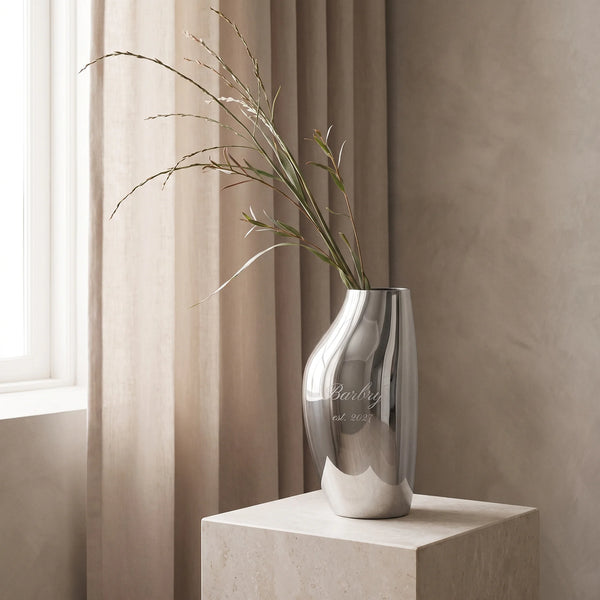 Georg Jensen Sky Stainless Steel Vase, 10.6"