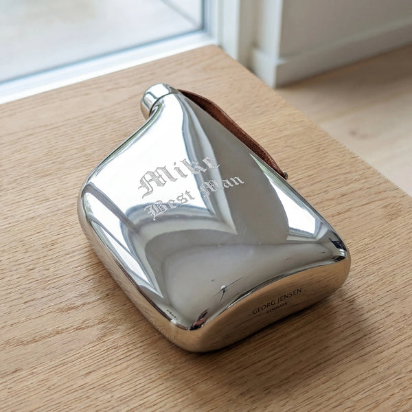 Georg Jensen Sky Hip Flask, 5oz