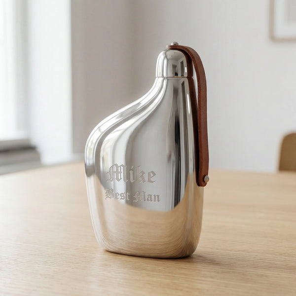 Georg Jensen Sky Hip Flask, 5oz