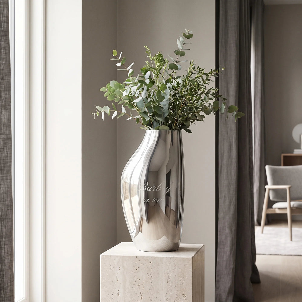 Georg Jensen Sky Stainless Steel Vase, 10.6"