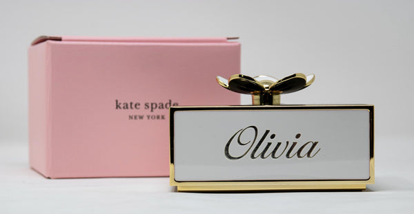 Kate Spade Make It Pop Black/White Floral Box lifetime engraving