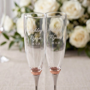 Kate Spade Rosy Glow Champagne Flutes, 6oz, Set of 2