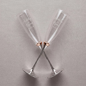 Kate Spade Rosy Glow Champagne Flutes, 6oz, Set of 2