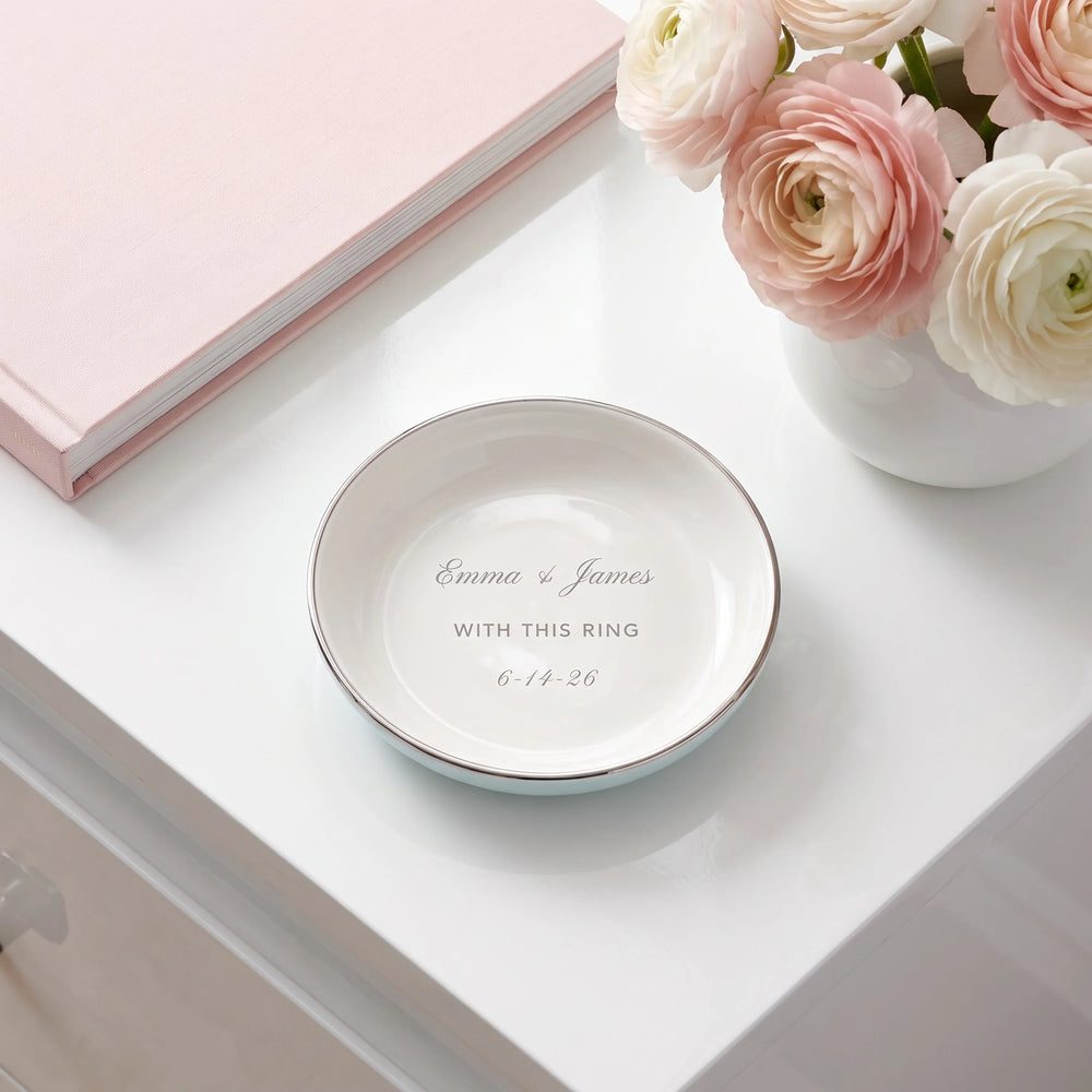 Kate Spade Take the Cake Ring Holder Dish lifetime engraving