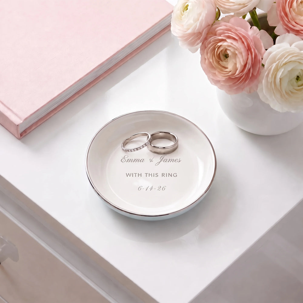 Kate Spade Take the Cake Ring Holder Dish lifetime engraving