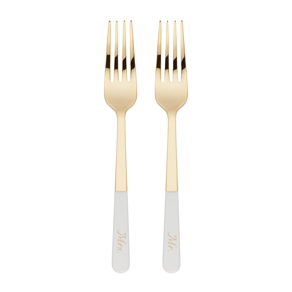 Kate Spade With Love Gold 2-Piece Tasting Fork Set, Set of 2 lifetime engraving