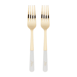 Kate Spade With Love Gold 2-Piece Tasting Fork Set, Set of 2 lifetime engraving