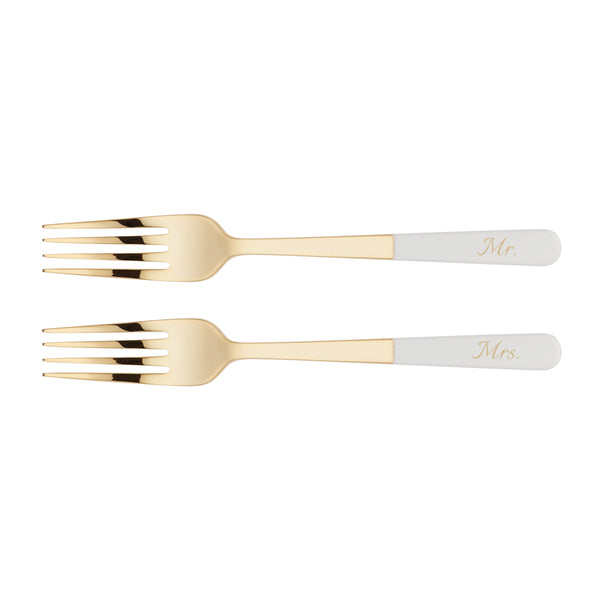 Kate Spade With Love Gold 2-Piece Tasting Fork Set, Set of 2 lifetime engraving