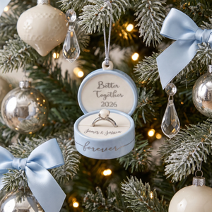 Lenox 2026 Together Forever Ring Box Ornament lifetime engraving