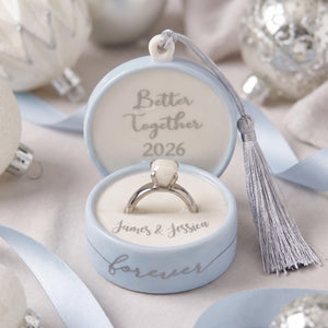 Lenox 2026 Together Forever Ring Box Ornament lifetime engraving