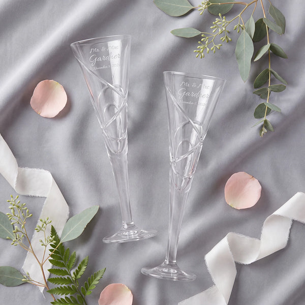 Lenox Adorn Champagne Flutes, 7oz, Set of 2 lifetime engraving