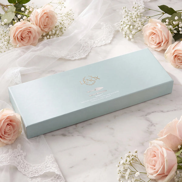 Lenox Adorn Wedding Cake Knife and Server Set lifetime engraving