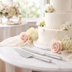 Lenox Adorn Wedding Cake Knife and Server Set lifetime engraving