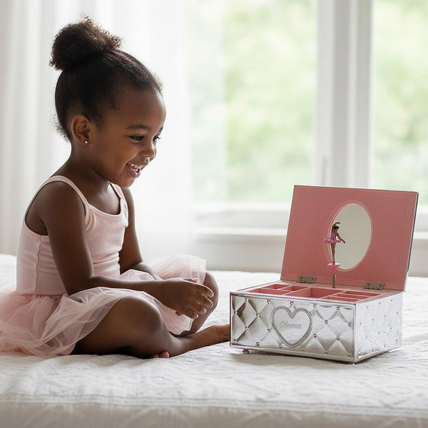 Lenox Childhood Memories Musical Ballerina Jewelry Box - African American