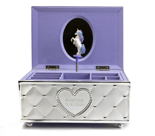 Lenox Unicorn Childhood Memories Musical Jewelry Box lifetime engraving