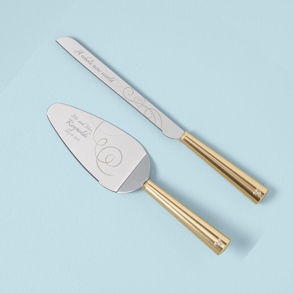 Lenox Disney Bridal Wedding Cake Knife and Server Set lifetime engraving