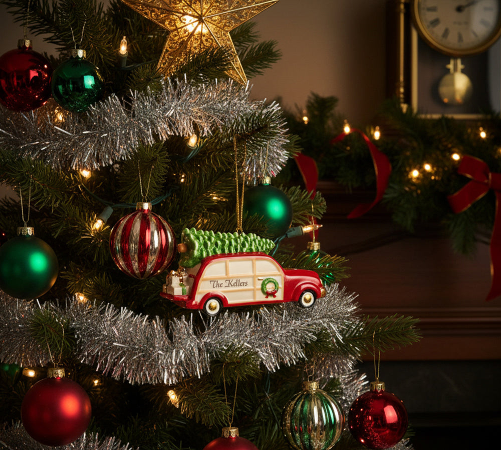 Lenox My Family Wagon Ornament lifetime engraving