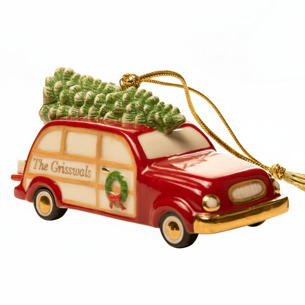 Lenox My Family Wagon Ornament lifetime engraving