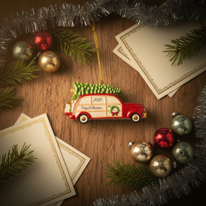 Lenox My Family Wagon Ornament lifetime engraving