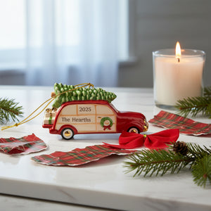 Lenox My Family Wagon Ornament lifetime engraving