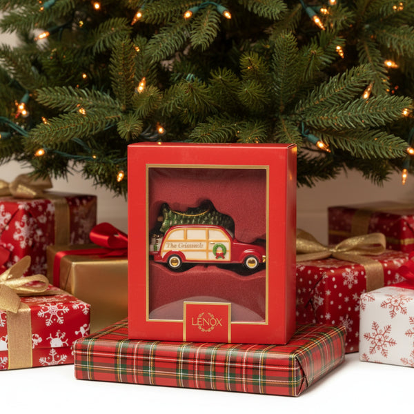 Lenox My Family Wagon Ornament lifetime engraving