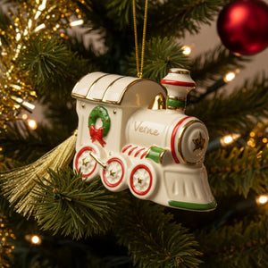 Lenox My Holiday Train Ornament lifetime engraving