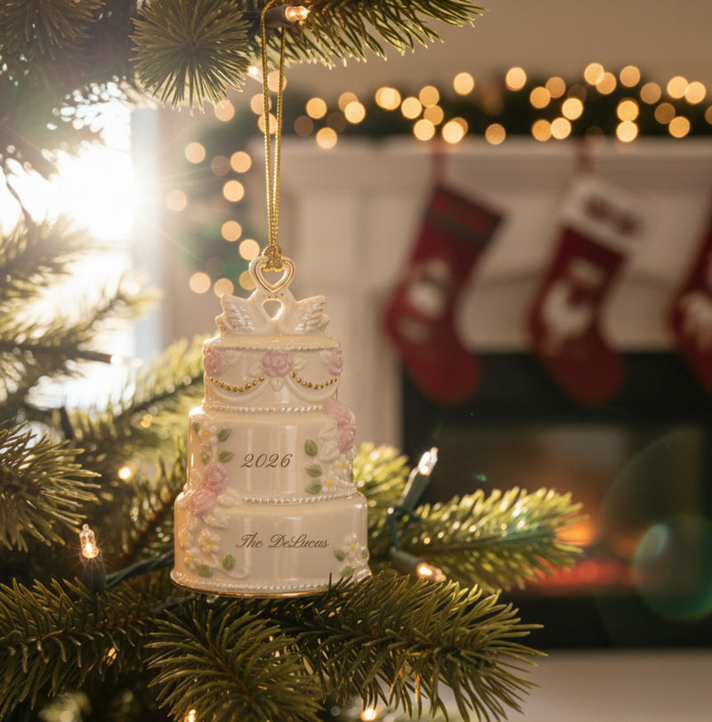 Lenox Our 1st Christmas Together Cake Ornament lifetime engraving