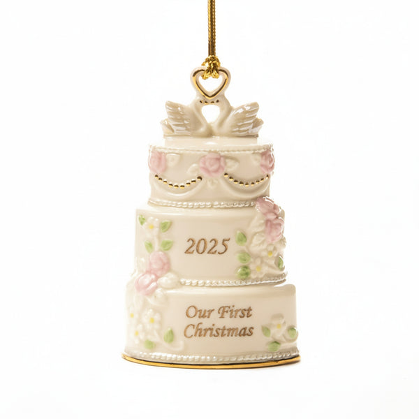 Lenox Our 1st Christmas Together Cake Ornament lifetime engraving