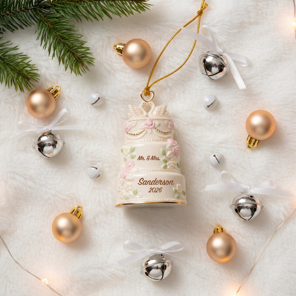Lenox Our 1st Christmas Together Cake Ornament lifetime engraving