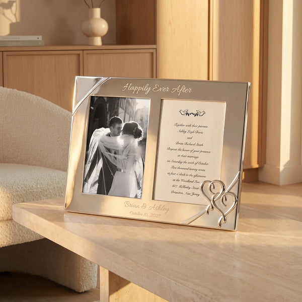 Lenox True Love Double 5x7 Wedding Invitation Picture Frame lifetime engraving