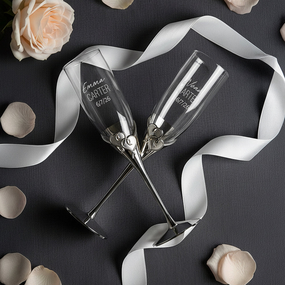 Lenox True Love Wedding Champagne Flutes, 6oz, Set of 2