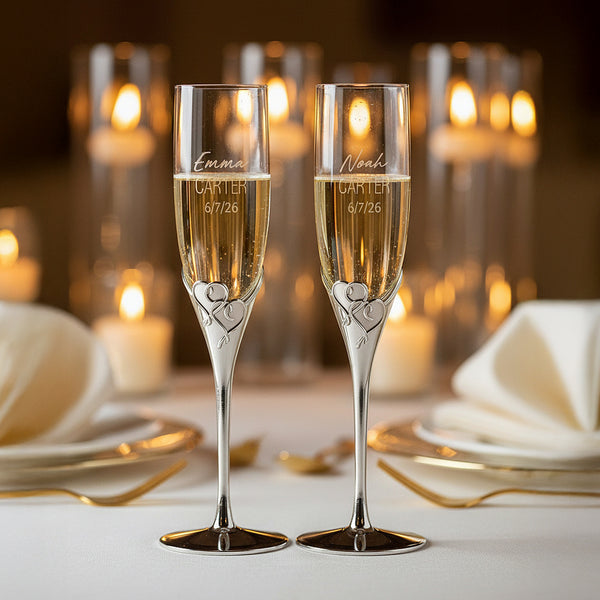Lenox True Love Wedding Champagne Flutes, 6oz, Set of 2