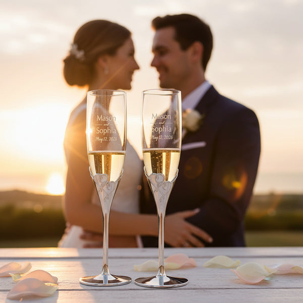 Lenox True Love Wedding Champagne Flutes, 6oz, Set of 2