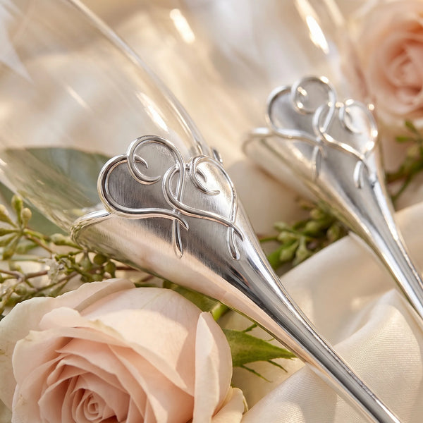 Lenox True Love Wedding Champagne Flutes, 6oz, Set of 2 lifetime engraving