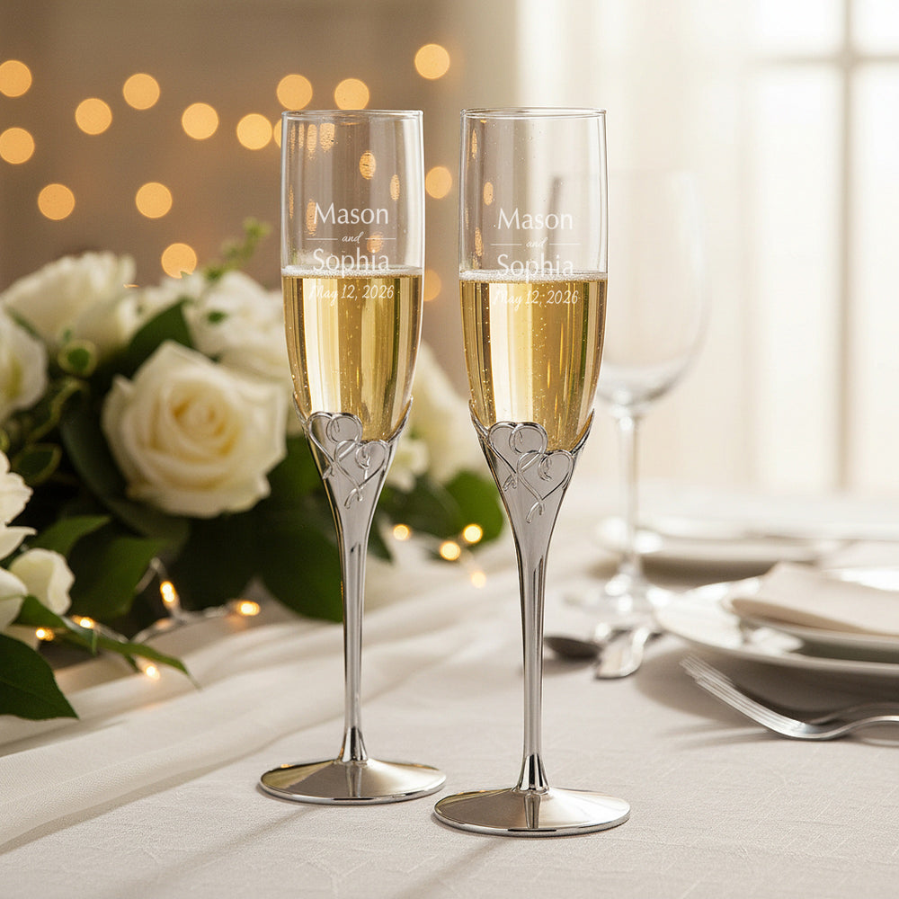 Lenox True Love Wedding Champagne Flutes, 6oz, Set of 2