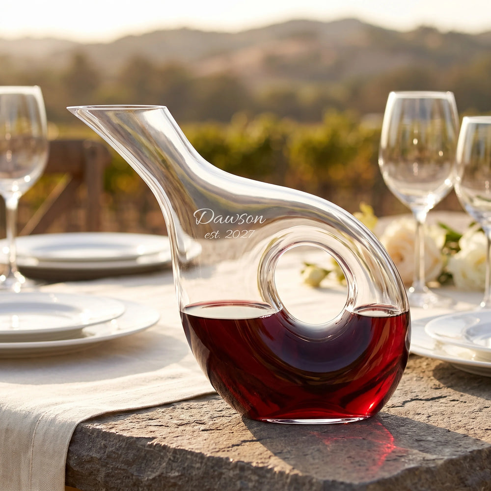Lenox Tuscany Pierced Wine Decanter, 48oz lifetime engraving