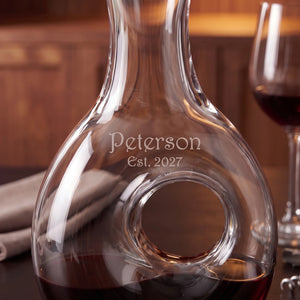 Lenox Tuscany Round Decanter, 45oz lifetime engraving