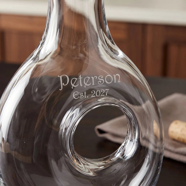 Lenox Tuscany Round Decanter, 45oz lifetime engraving