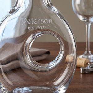 Lenox Tuscany Round Decanter, 45oz lifetime engraving
