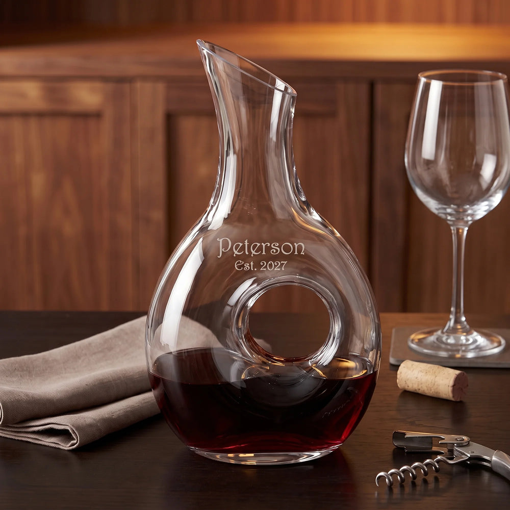 Lenox Tuscany Round Decanter, 45oz lifetime engraving
