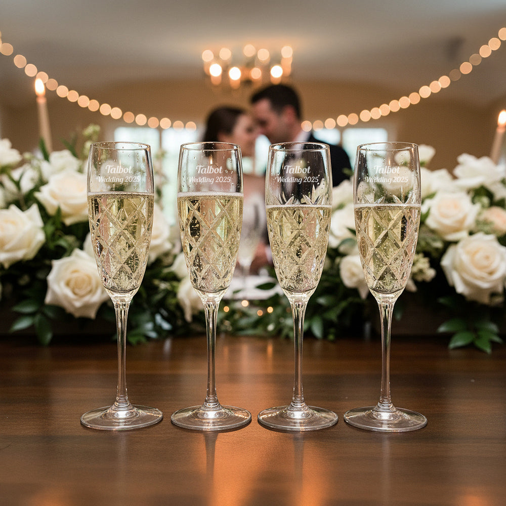 Marquis by Waterford Crosslake Champagne Flutes, 7oz, Set of 4