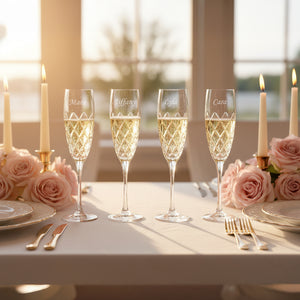 Marquis by Waterford Crosslake Champagne Flutes, 7oz, Set of 4