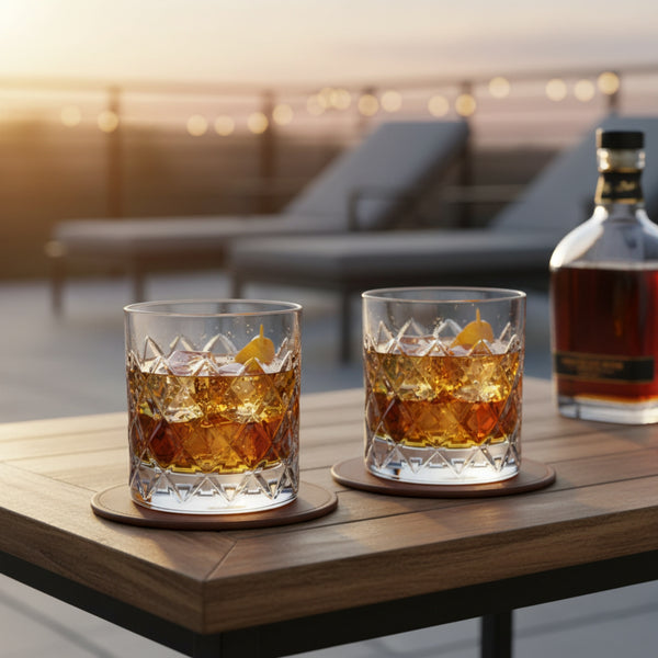 Marquis by Waterford Crosslake Double Old Fashioned Glasses, 10oz, Set of 4