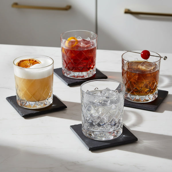 Marquis by Waterford Crosslake Double Old Fashioned Glasses, 10oz, Set of 4