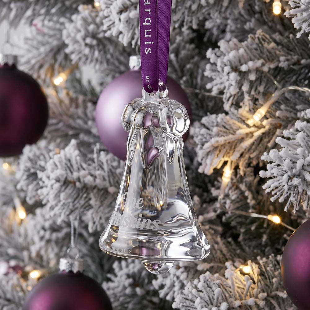 Marquis by Waterford Hanging Bell Ornament lifetime engraving