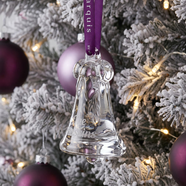 Marquis by Waterford Hanging Bell Ornament lifetime engraving