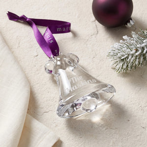 Marquis by Waterford Hanging Bell Ornament lifetime engraving