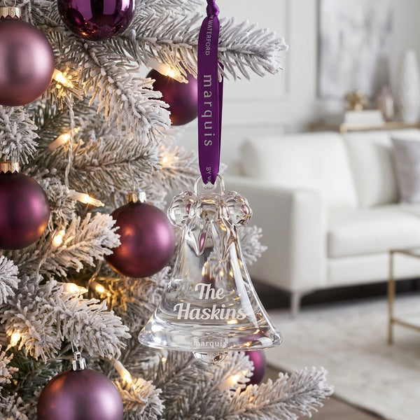 Marquis by Waterford Hanging Bell Ornament lifetime engraving