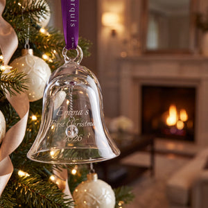Marquis by Waterford Holiday Bell Ornament lifetime engraving