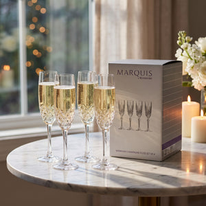 Marquis by Waterford Markham Champagne Flutes, 9oz, Set of 4 lifetime engraving